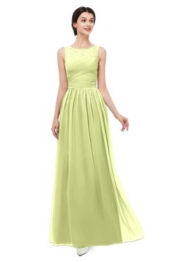ColsBM Skyler Lime Green Bridesmaid Dresses Sheer A-line Sleeveless Classic Ruching Zipper
