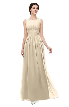 ColsBM Skyler Novelle Peach Bridesmaid Dresses Sheer A-line Sleeveless Classic Ruching Zipper