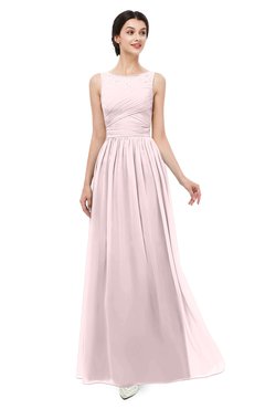 ColsBM Skyler Petal Pink Bridesmaid Dresses Sheer A-line Sleeveless Classic Ruching Zipper