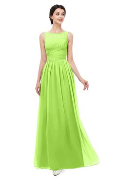 ColsBM Skyler Sharp Green Bridesmaid Dresses Sheer A-line Sleeveless Classic Ruching Zipper