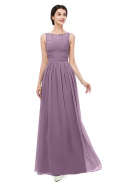 ColsBM Skyler Valerian Bridesmaid Dresses Sheer A-line Sleeveless Classic Ruching Zipper