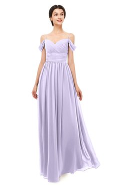 ColsBM Angel Pastel Lilac Bridesmaid Dresses Short Sleeve Elegant A-line Ruching Floor Length Backless
