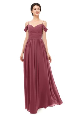ColsBM Angel Wine Bridesmaid Dresses Short Sleeve Elegant A-line Ruching Floor Length Backless
