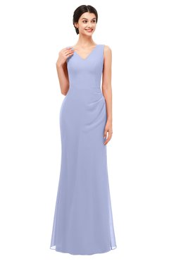 ColsBM Regina Lavender Bridesmaid Dresses Mature V-neck Sleeveless Buttons Zip up Floor Length