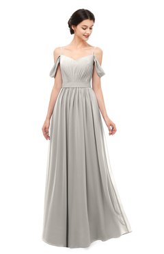 ColsBM Elwyn Ashes Of Roses Bridesmaid Dresses Floor Length Pleated V-neck Romantic Backless A-line