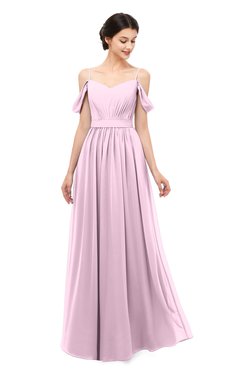 ColsBM Elwyn Fairy Tale Bridesmaid Dresses Floor Length Pleated V-neck Romantic Backless A-line