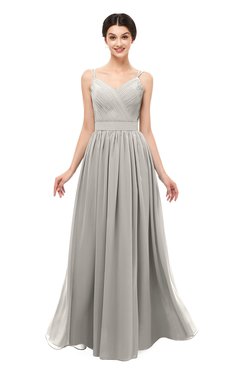 ColsBM Bryn Hushed Violet Bridesmaid Dresses Floor Length Sash Sleeveless Simple A-line Criss-cross Straps