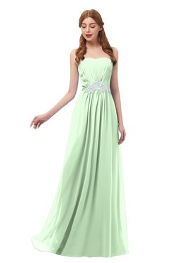 ColsBM Jess Light Green Bridesmaid Dresses Sleeveless Appliques Strapless A-line Zipper Modern