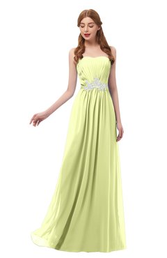 ColsBM Jess Lime Green Bridesmaid Dresses Sleeveless Appliques Strapless A-line Zipper Modern