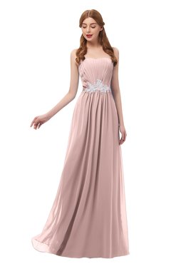 ColsBM Jess Nectar Pink Bridesmaid Dresses Sleeveless Appliques Strapless A-line Zipper Modern