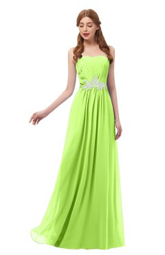 ColsBM Jess Sharp Green Bridesmaid Dresses Sleeveless Appliques Strapless A-line Zipper Modern