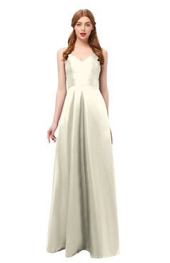 ColsBM Aubrey Egret Bridesmaid Dresses V-neck Sleeveless A-line Criss-cross Straps Sash Classic