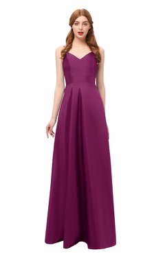 ColsBM Aubrey Magenta Purple Bridesmaid Dresses V-neck Sleeveless A-line Criss-cross Straps Sash Classic