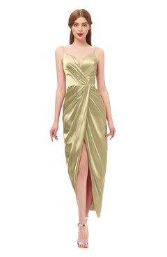 ColsBM Harlow Curds & Whey Bridesmaid Dresses Spaghetti Sleeveless Glamorous Hi-Lo Pleated Column