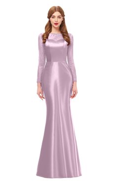 ColsBM Kenzie Fragrant Lilac Bridesmaid Dresses Trumpet Lace Bateau Long Sleeve Floor Length Mature