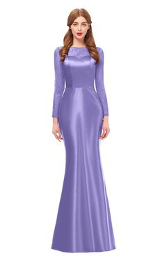ColsBM Kenzie Violet Tulip Bridesmaid Dresses Trumpet Lace Bateau Long Sleeve Floor Length Mature