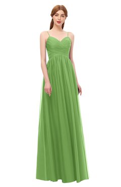 ColsBM Rian Kiwi Green Bridesmaid Dresses Sleeveless Ruching A-line Glamorous Half Backless Spaghetti