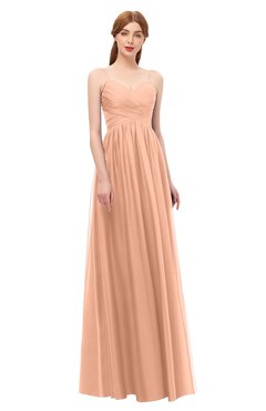 ColsBM Rian Peach Nectar Bridesmaid Dresses Sleeveless Ruching A-line Glamorous Half Backless Spaghetti