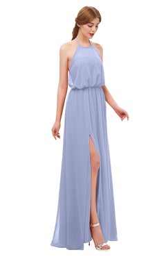 ColsBM Jackie Blue Heron Bridesmaid Dresses Casual Floor Length Halter Split-Front Sleeveless Backless