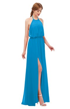 ColsBM Jackie Cornflower Blue Bridesmaid Dresses Casual Floor Length Halter Split-Front Sleeveless Backless