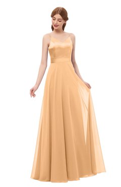 ColsBM Ocean Salmon Buff Bridesmaid Dresses Elegant A-line Backless Floor Length Sleeveless Sash