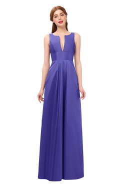ColsBM Jayla Purple Opulence Bridesmaid Dresses Sleeveless Sexy Zipper V-neck Floor Length Pleated