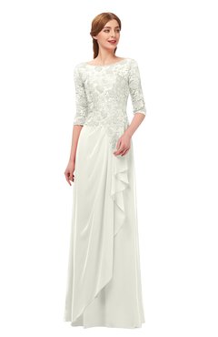 ColsBM Jody Ivory Bridesmaid Dresses Elbow Length Sleeve Simple A-line Floor Length Zipper Lace