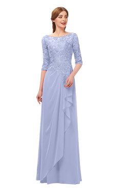 ColsBM Jody Lavender Bridesmaid Dresses Elbow Length Sleeve Simple A-line Floor Length Zipper Lace