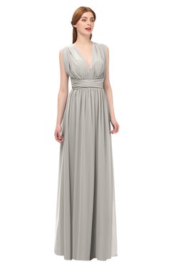 ColsBM Freya Ashes Of Roses Bridesmaid Dresses Floor Length V-neck A-line Sleeveless Sexy Zip up