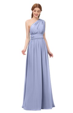 ColsBM Avery Blue Heron Bridesmaid Dresses One Shoulder Ruching Glamorous Floor Length A-line Backless