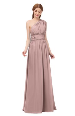 ColsBM Avery Bridal Rose Bridesmaid Dresses One Shoulder Ruching Glamorous Floor Length A-line Backless