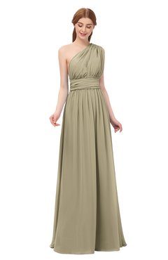 ColsBM Avery Candied Ginger Bridesmaid Dresses One Shoulder Ruching Glamorous Floor Length A-line Backless