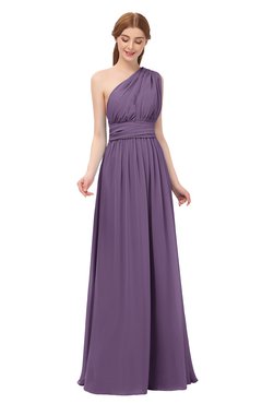 ColsBM Avery Chinese Violet Bridesmaid Dresses One Shoulder Ruching Glamorous Floor Length A-line Backless