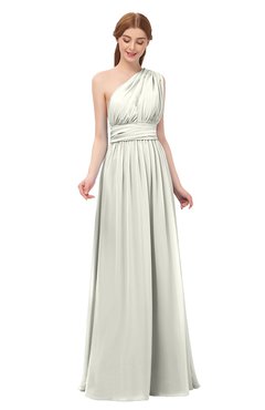 ColsBM Avery Cream Bridesmaid Dresses One Shoulder Ruching Glamorous Floor Length A-line Backless
