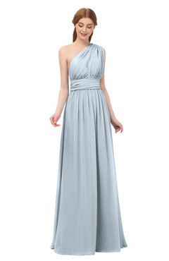 ColsBM Avery Illusion Blue Bridesmaid Dresses One Shoulder Ruching Glamorous Floor Length A-line Backless