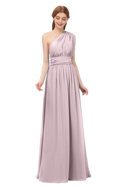 ColsBM Avery Pale Lilac Bridesmaid Dresses One Shoulder Ruching Glamorous Floor Length A-line Backless