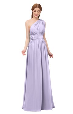 ColsBM Avery Pastel Lilac Bridesmaid Dresses One Shoulder Ruching Glamorous Floor Length A-line Backless