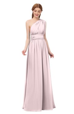 ColsBM Avery Petal Pink Bridesmaid Dresses One Shoulder Ruching Glamorous Floor Length A-line Backless