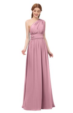 ColsBM Avery Rosebloom Bridesmaid Dresses One Shoulder Ruching Glamorous Floor Length A-line Backless