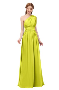 ColsBM Avery Sulphur Spring Bridesmaid Dresses One Shoulder Ruching Glamorous Floor Length A-line Backless