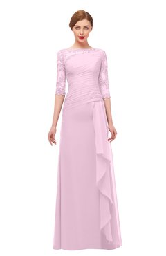 ColsBM Lorin Fairy Tale Bridesmaid Dresses Column Floor Length Zipper Elbow Length Sleeve Lace Mature