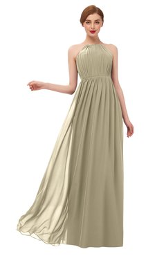 ColsBM Peyton Candied Ginger Bridesmaid Dresses Pleated Halter Sleeveless Half Backless A-line Glamorous