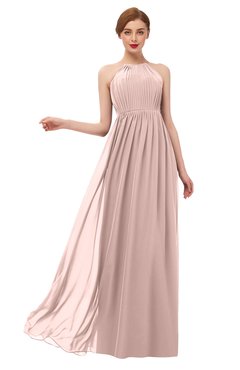 ColsBM Peyton Dusty Rose Bridesmaid Dresses Pleated Halter Sleeveless Half Backless A-line Glamorous