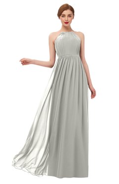 ColsBM Peyton Platinum Bridesmaid Dresses Pleated Halter Sleeveless Half Backless A-line Glamorous