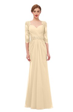 ColsBM Bronte Apricot Gelato Bridesmaid Dresses Elbow Length Sleeve Pleated Mermaid Zipper Floor Length Glamorous