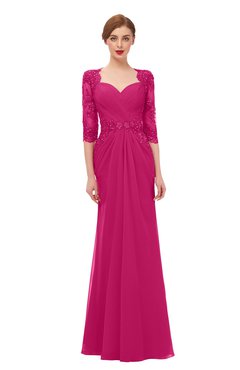 ColsBM Bronte Beetroot Purple Bridesmaid Dresses Elbow Length Sleeve Pleated Mermaid Zipper Floor Length Glamorous
