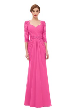 ColsBM Bronte Rose Pink Bridesmaid Dresses Elbow Length Sleeve Pleated Mermaid Zipper Floor Length Glamorous
