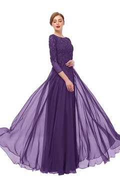 ColsBM Dixie Petunia Bridesmaid Dresses Lace Zip up Mature Floor Length Bateau Three-fourths Length Sleeve
