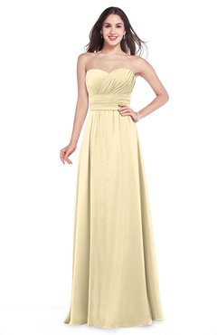ColsBM Jadyn Cornhusk Bridesmaid Dresses Zip up Classic Strapless Pleated A-line Floor Length