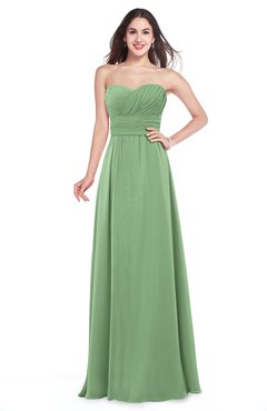 ColsBM Jadyn Fair Green Bridesmaid Dresses Zip up Classic Strapless Pleated A-line Floor Length